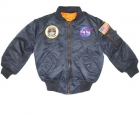Bluso de Voo MA-1 em nylon da NASA (Tamanho: criana)